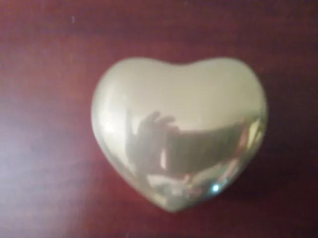 Brass Heart Shaped Trinket Box