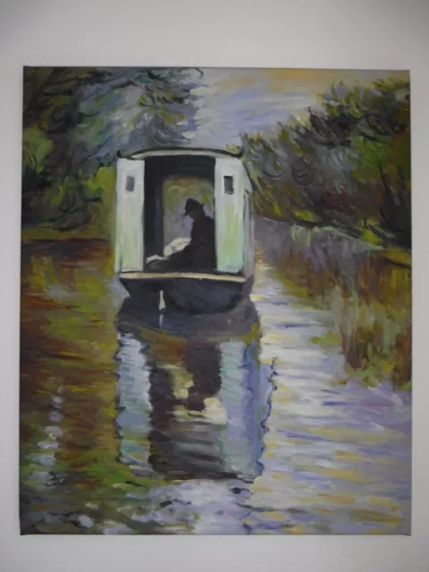 Kopie nach Claude Monet - Hausboot in 50x60cm