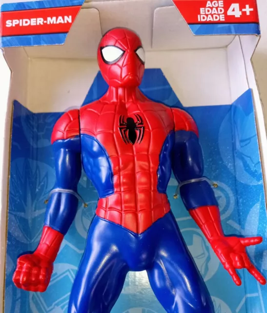 Marvel Hard Plastic Spiderman Figure, 10 ins. x 5 ins.  In original box.