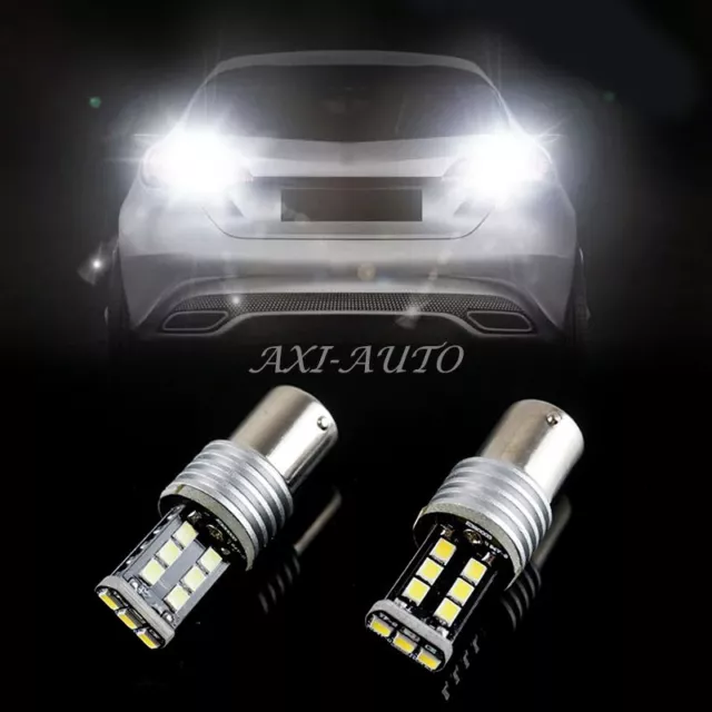 2x Auxito 1156 Xenon White BA15S P21W LED Bulb Backup Reverse Light 6500K 2400LM