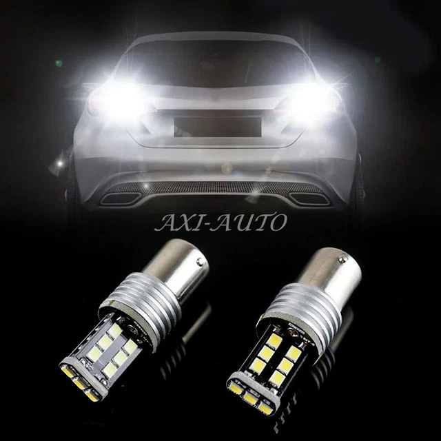 2x Auxito 1156 Xenon White BA15S P21W LED Bulb Backup Reverse Light 6500K 2400LM