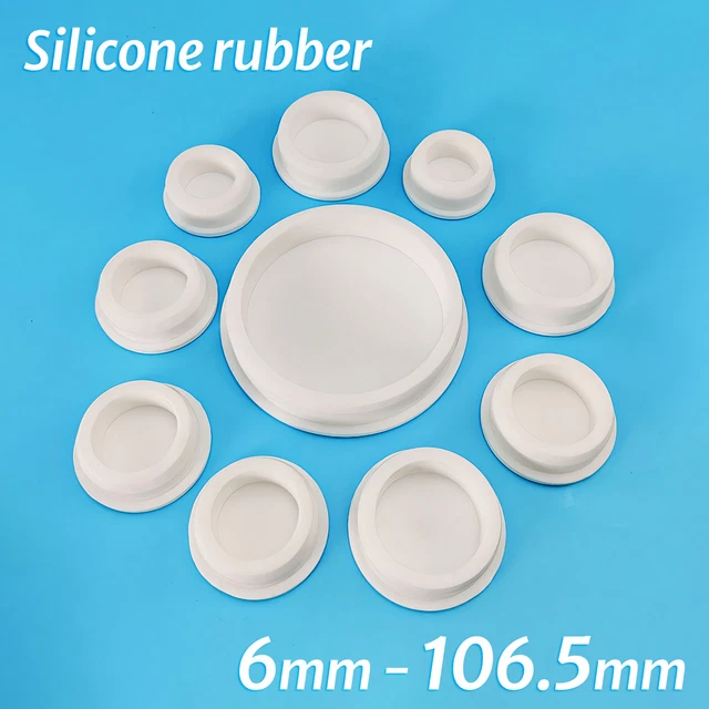 SILICONE RUBBER ROUND Hole Plugs Blanking End Cap Tube Pipe Insert Bung