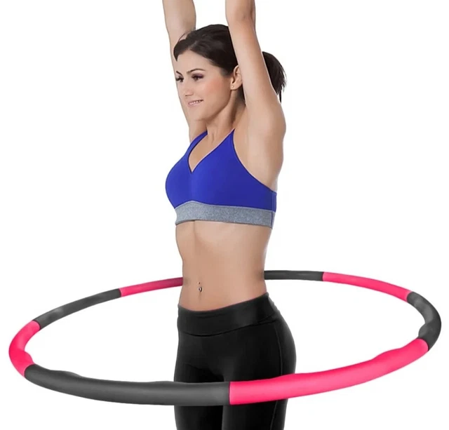 CAMPTECK 8 SECTIONS Weighted Hula Hoop Foam Padded Fitness