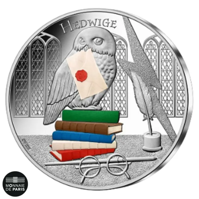 2021 France 50 Euro Official Harry Potter Hedwig the Owl Silver Coin SILVER 900‰