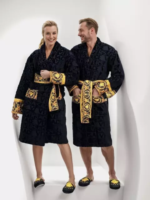 Medusa Bathrobe - Black Cotton Bathrobe 3XL