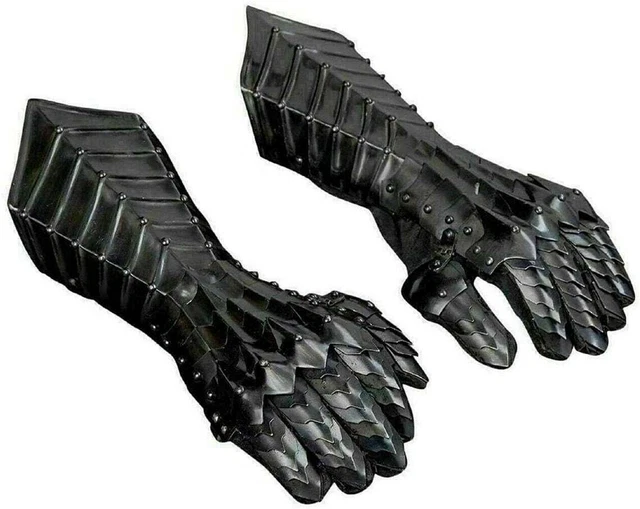 Medieval Gauntlet Gothic Armor Gauntlets SCA LARP Battle Warrior Steel Costumes