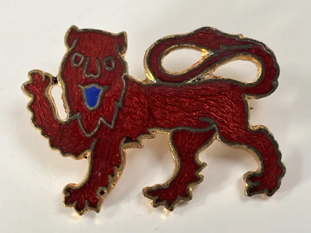 Red Dragon Enamel Badge By Melsom Products Birmingham Wales Welsh Rugby