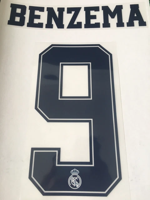Flocage Officiel Benzema N°9 Pour Short Real Madrid 21-22