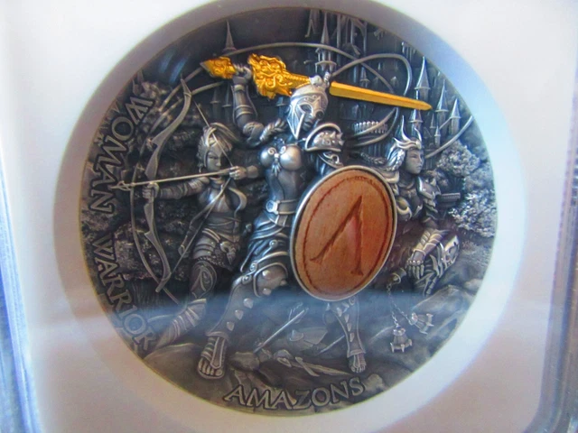 2019 AMAZONS Woman Warrior 2oz Silver $5 Coin Niue NGC MS70