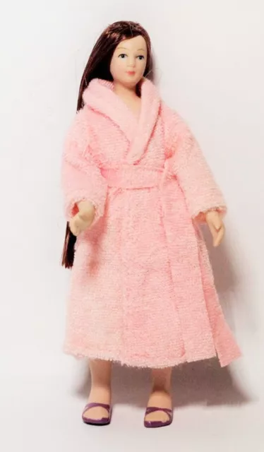 Sophie Modern Woman In A Dressing Gown Tumdee 1:12 Scale Dolls House Porcelain L