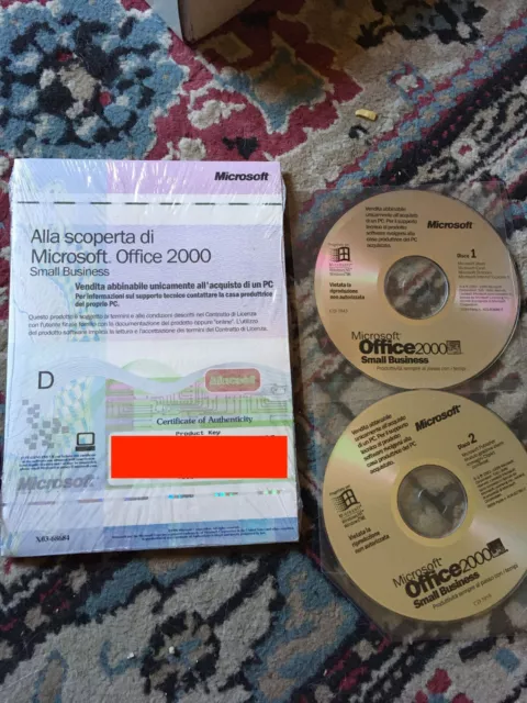 Microsoft Office 2000 Small Business Completo Sticker 2Cd Licenza Manuale