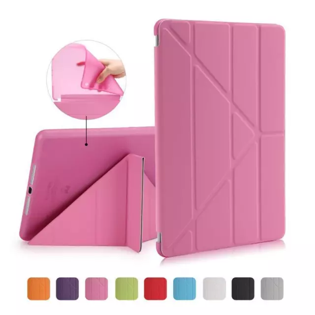 Slim Origami Smart Leather TPU Case Flip Cover For iPad Air 2 3 4 Pro 9.7 10.5''