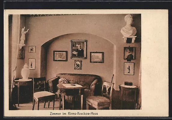 Weimar, Zimmer im Kirms-Krackow-Haus, Ansichtskarte