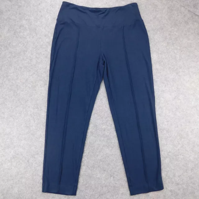 Jjill J.jill Wearever Smooth-fit Slim-leg Pants In Navy Blue