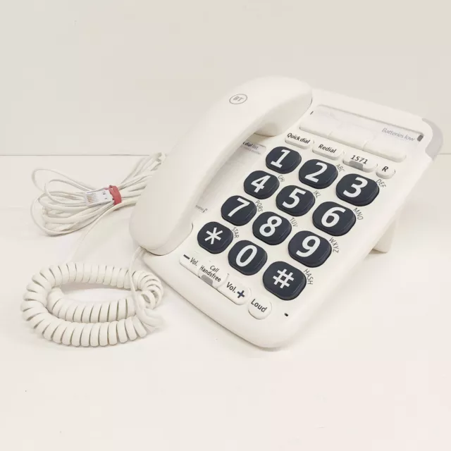 BT 200 V2 Phone Big Button Large Number, Corded Landline Elderly Hard Hearing
