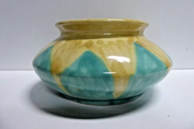 Vintage Australian Pottery Studio Ceramic Art Deco Cornwell Brunswick Bowl Vase