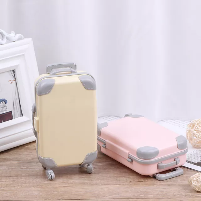 Doll Accessories Plastic Travel Train Mini Plastic Suitcase Luggag EHL'EL