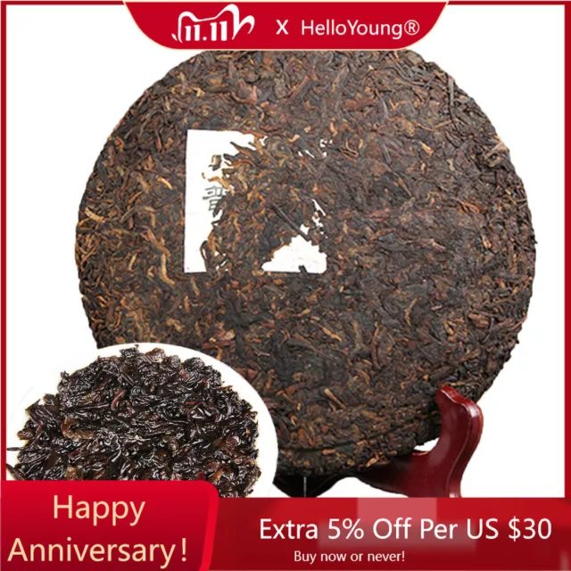 357g Organische Yunnan Gekochte Pu-Erh Tee Reife Puer Tee Kuchen Antiker Baum