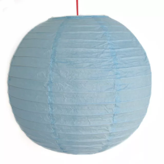 2 of 12" Chinese Sky Blue Paper Lanterns