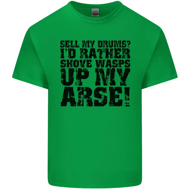 Vendi i miei tamburi? T-shirt da uomo in cotone Drums Drummer Drumming 9