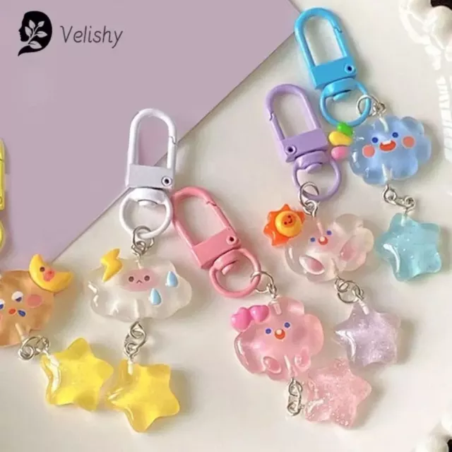 Star Key Ring Resin Cute Cartoon Key Chain Backpacks Hanging Decorations  Phone