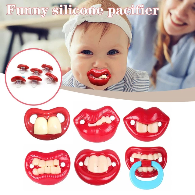 Silicone Funny Pacifier Dummy Nipple Teethers Toddler 2022 Gift NEW B7G2