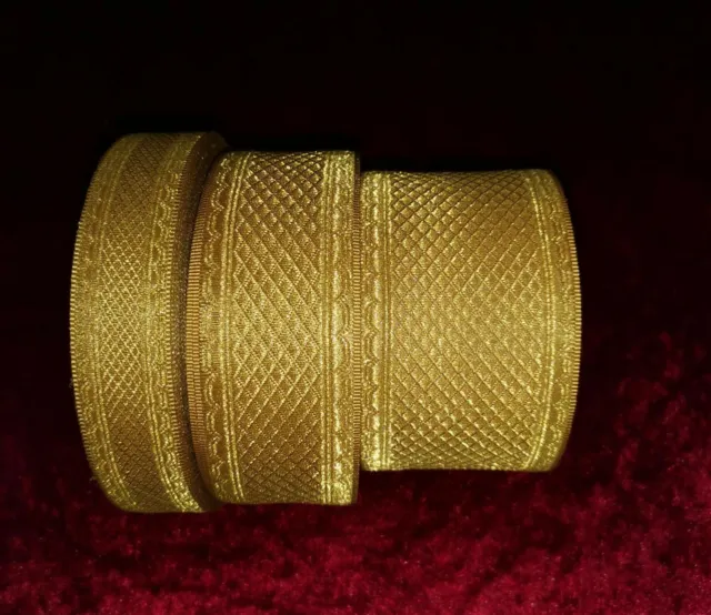 Liturgical vestment metallic jacquard gold gallon trim design, 2,5-4 and 6cm