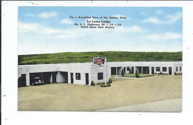 Postcard Post Card Rt Route 66 Santa Rosa New Mexico NM N M La Loma Lodge