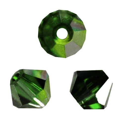 20 Perles Toupies 4mm Cristal Swarovski - TURMALINE AB