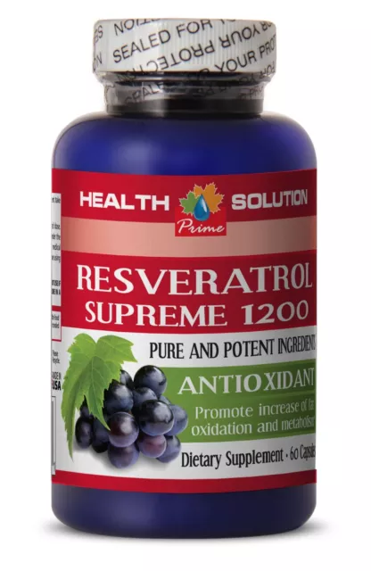 anti-aging antioxidant - PREMIUM RESVERATROL 1200mg - premium formula 1 Bottle