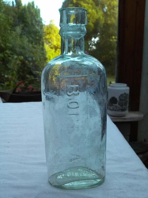 Bodega whisky spirit pub flask bottle c1890-1920