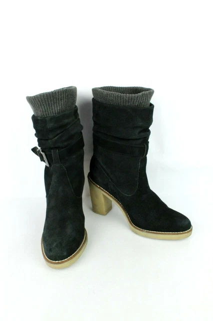 Bottines MELLOW YELLOW Daim Noir T 38 / UK 5 TRES BON ETAT