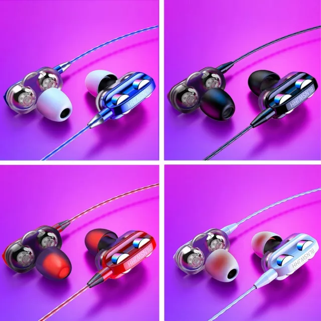 3.5mm Handsfree In-Ear Earphones Bass Stereo Headphones Headset Earbuds With Mic