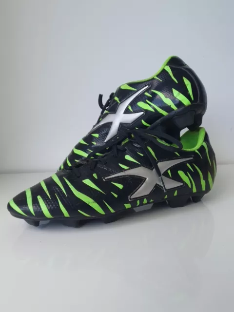 XBlades Football Rugby Boots Mens US 10 Shoes Black Green VGC