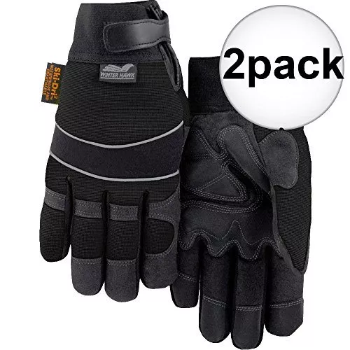Majestic Glove 2145BKH xlarge 2pk Armor Skin Black Heatlok Glove X-large