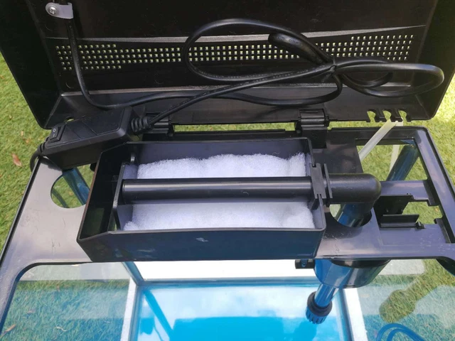 25L Aquarium Fish Glass Tank Fresh Water LED Light Filter Black BXA30 3
