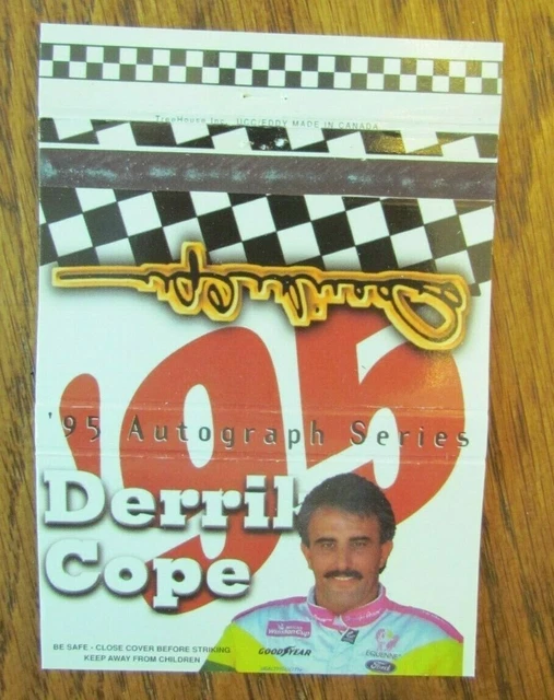 Nascar Racing Car Driver Derrike Cope Matchbook Cover Empty 1995 Matchcover -D4