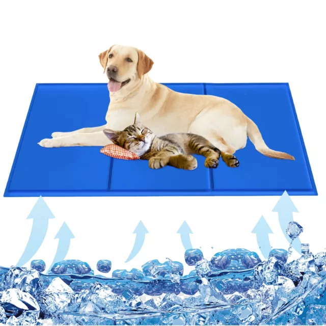 Dog Cooling Mats Large 50*90cm - Cool Pad Bed Pet Gel Self Cooling Cold Cooler