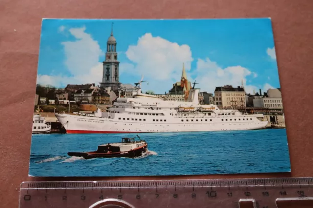 tolle alte Karte - Hamburger Hafen mit Schiff Wappen von Hamburg