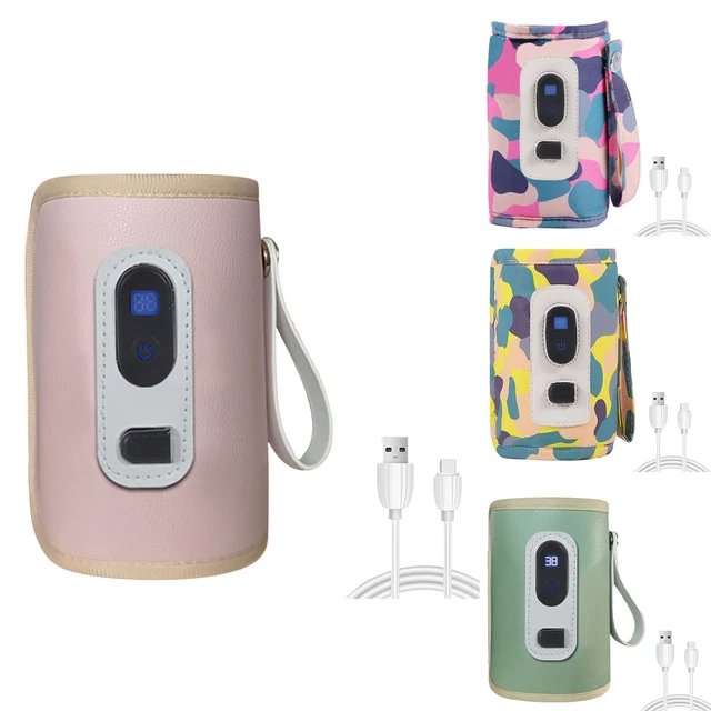 Baby Bottle Warmer Travel Heater Bag Pouch Portable Feeding Thermostat USB Milk