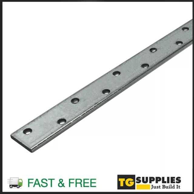 Heavy Duty 4mm Galvanised Flat Metal Plate | Jointing Mending Plate | Flat Strap