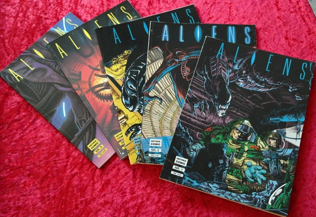 Aliens Alben Nr. 1 bis 5  (Hethke 1990 - 1992)  sehr gute Zustände 1/1-