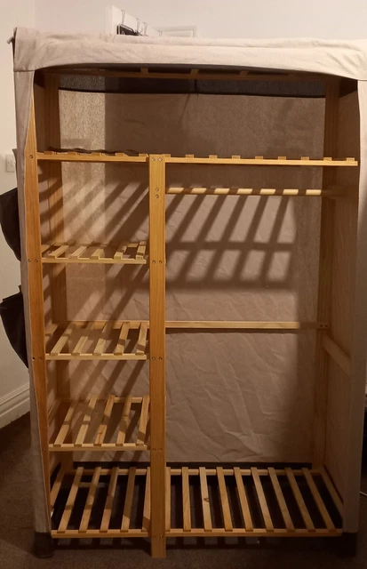 HOME COVERED DOUBLE Wardrobe With Two Big And Five Small Shelves