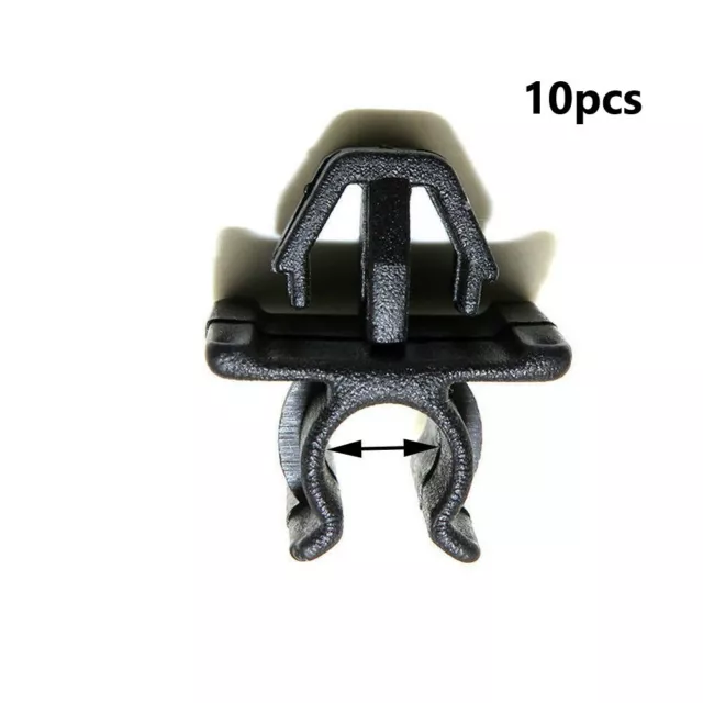 Black Plastic Hood Prop Rod Clip for Nissan Pack of 10 Long lasting Durability