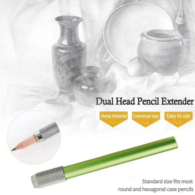 Adjustable Metal Anti-slip Pencil Lengthener Pencil Extender Holderﻬ Q8M1