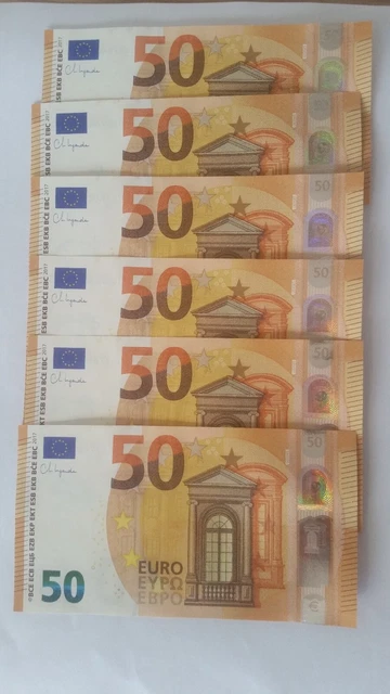 2. Billets 50 Euros 2017 signé CHRISTINE LAGARDE. U035B5