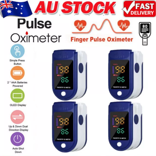 LCD Dispay Finger Pulse Oximeter SpO2 Blood Oxygen Saturation Heart Rate Monitor