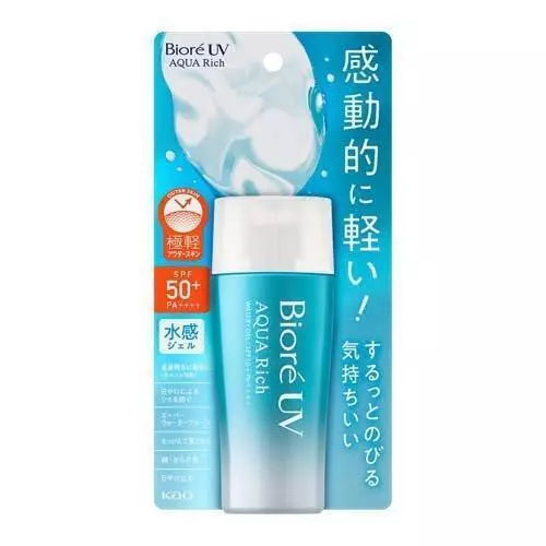 Kao Biore UV Aqua Rich Crème solaire gel aqueux SPF50 + PA ++++ 70 ml du JAPON