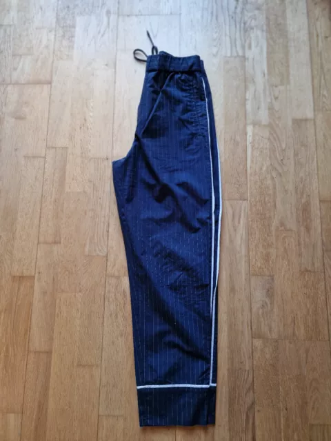 3.1 Phillip Lim Track Pants Jogger Sweatpants  X-Small Navy Blue + White Stripe