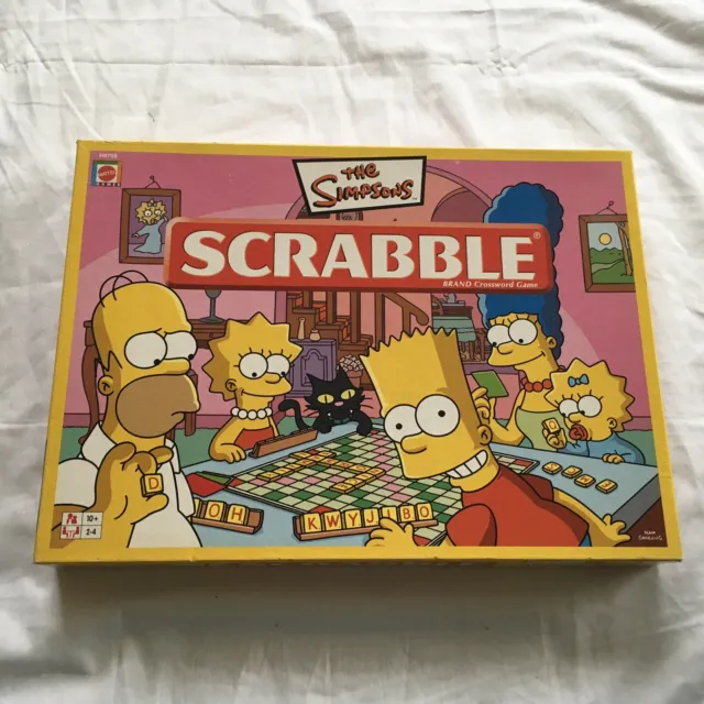 The Simpsons Scrabble Family Fun Board Game 2005 By Mattel in Complete in *VGC*